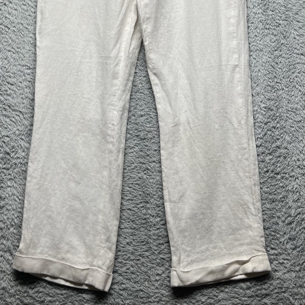 Murano Baird McNutt Linen Pants Mens 33x30 White Cuffed Lined Resort Beach - Picture 4 of 12